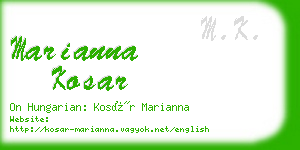 marianna kosar business card